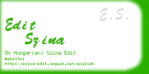 edit szina business card